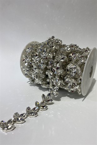 Shiny Evening Dress With Glass Stones