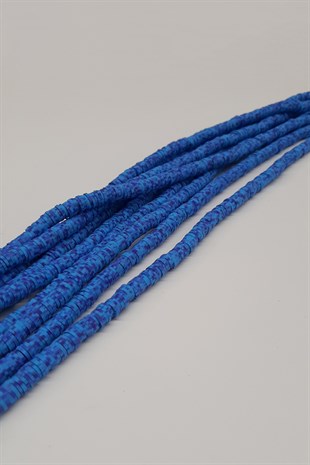 Vivid Dark Blue Fimo Dough Beads 6Mm