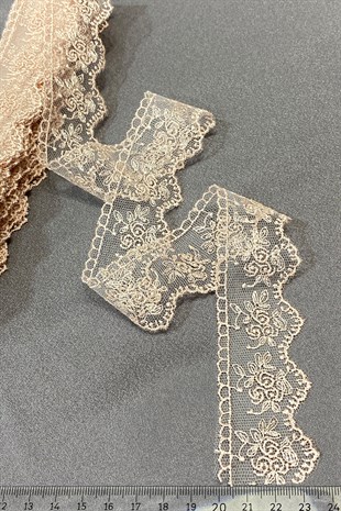 Çiçek Desen Kenar Güpür Dantel Fisto 9 mt