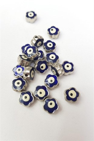 زهرة نمط عين الشر مطرز قلادة