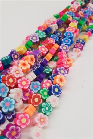 Floral Patterned Fimo Beads