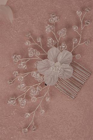 مشبك شعر إكسسوار زفاف مطرز على شكل زهرة ميلا