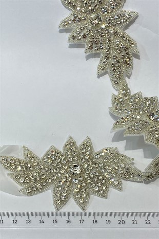 Flower Leaf Pattern Iron-On Border