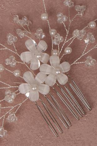 مشبك شعر إكسسوار زفاف مزين بالزهور من سيلا
