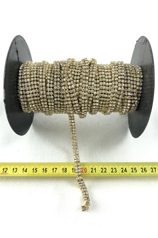 Çift Sıra Şerit Taş Sarı Renk