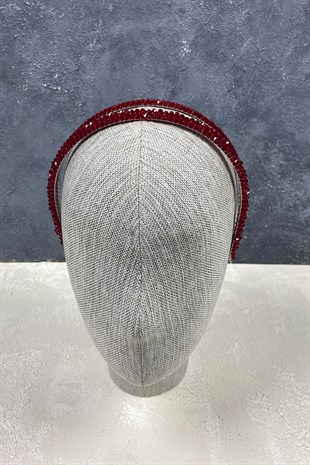 Çift Sıralı Pramit Kristalli Saç Aksesuarı Gelin Tacı