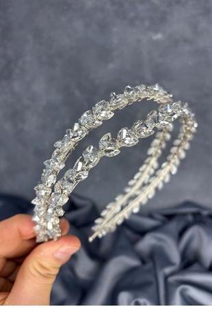 Double Row Stone Lea Bridal Hair Accessory Bridal Henna Crown