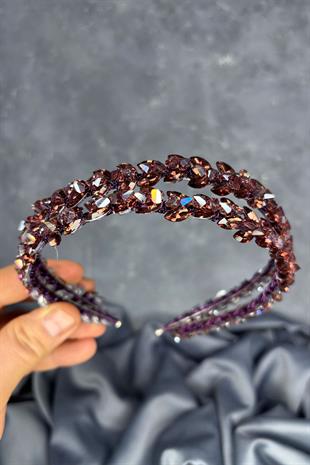 Double Row Stone Lea Bridal Hair Accessory Bridal Henna Crown