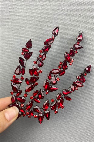 Çift Taraflı Bordo  Helen Saç Aksesuarı