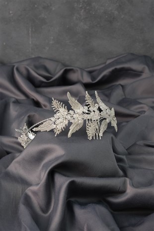 Çift Taraflı Özel Tasarım Saç Aksesuarı Gelin Tacı