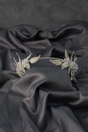 Çift Taraflı Özel Tasarım Saç Aksesuarı Gelin Tacı