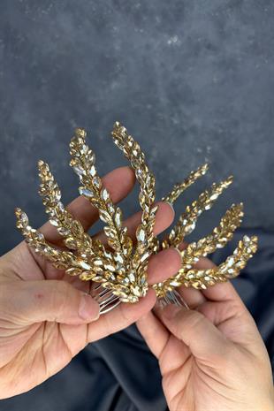 Çift Taraflı Tarak Büge Gelin Saç Aksesuarı
