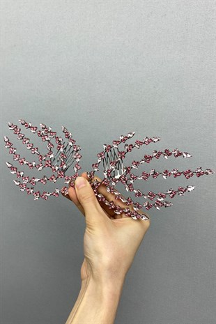 Double Sided Leaf Patterned Hair Accessory Henna Crown