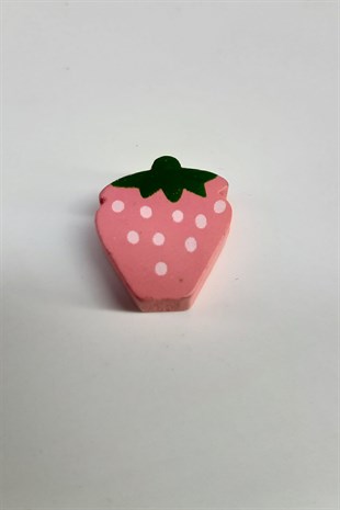 Strawberry Modified Pink Wooden Beads