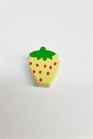 Strawberry Modified Yellow Wooden Beads