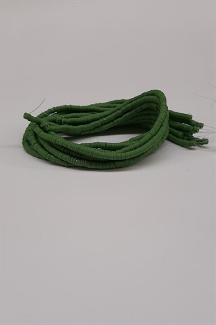 Grass Green Fimo Dough Beads 4mm