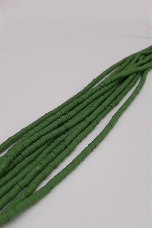 Grass Green Fimo Dough Beads 4mm