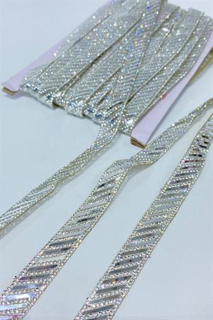 Çizgi Desenli Ütüyle Yapışan Şerit Aplik