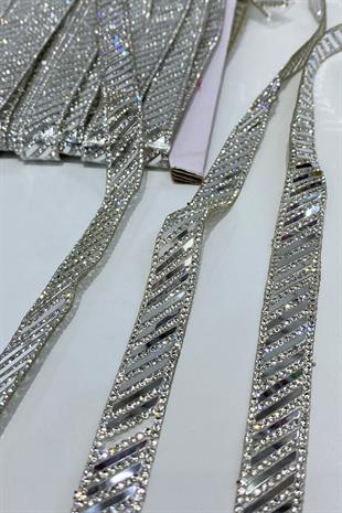 Çizgi Desenli Ütüyle Yapışan Şerit Aplik