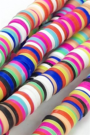 Çok Renkli Fimo Hamur Boncuk 6 mm