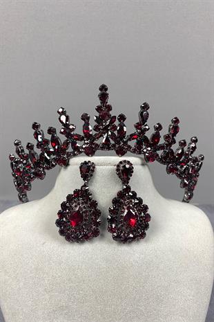 Cooker Bridal Henna Tiara and Stud Earrings Set
