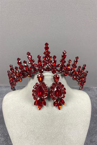 Cooker Bridal Henna Tiara and Stud Earrings Set