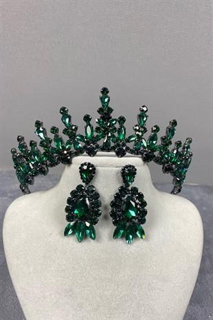 Cooker Bridal Henna Tiara and Stud Earrings Set