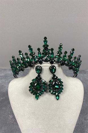 Cooker Bridal Henna Tiara and Stud Earrings Set