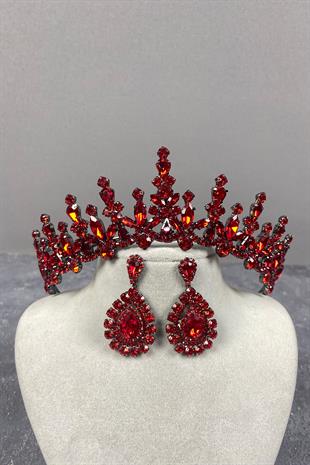 Cooker Bridal Henna Tiara and Stud Earrings Set