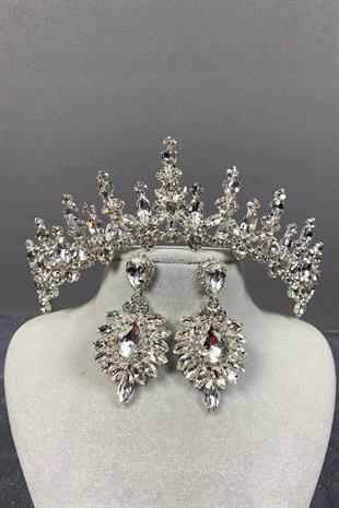 Cooker Gelin Tacı Ve Mekik Küpe Seti