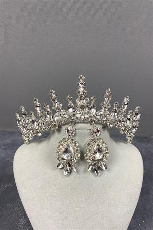 Cooker Gelin Tacı Ve Mekik Küpe Seti