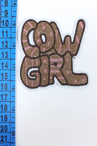 COW GIRL Yazılı Arma (Yama)