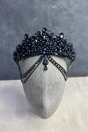 Cudy Yoğun Boncuk İşlemeli Alınlık Gelin Kına Tacı