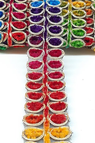 Damla Desenli Antik Şerit Güpür