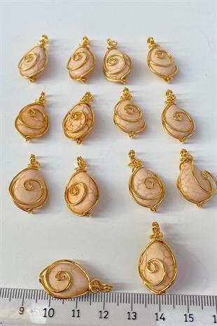 Drop Natural Stone Gold Detailed Necklace