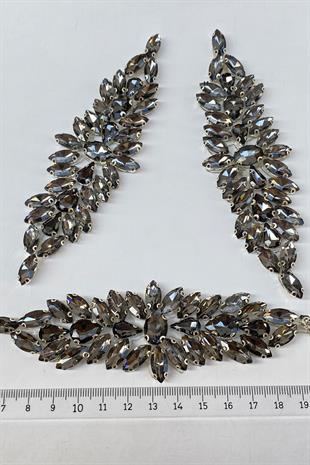 Damla Mekik Taşlı Ütüyle Yapışan Parlak Taşlı Aplik