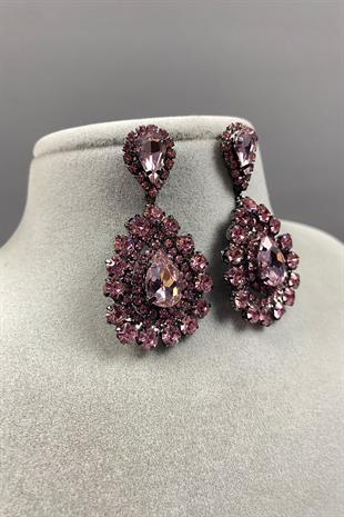 Drop Stone Evening Earrings