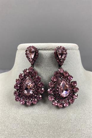 Drop Stone Evening Earrings