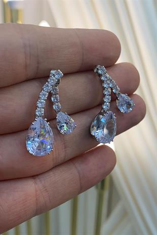 Damla Taşlı Özel Zirkon Parlak Küpe