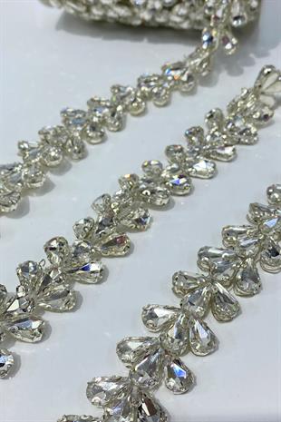 Damla Taşlı Şerit Aplik Bordür