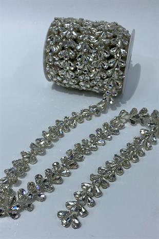 Damla Taşlı Şerit Aplik Bordür