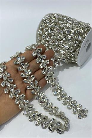 Damla Taşlı Şerit Aplik Bordür