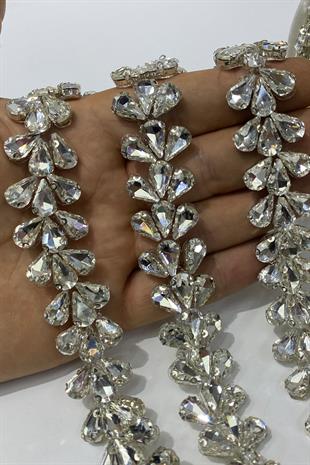 Damla Taşlı Şerit Aplik Bordür