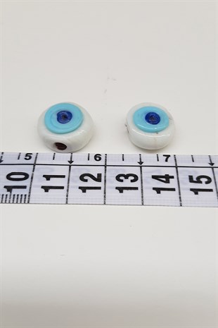 Calfs Eye Evil Eye Beads White Color