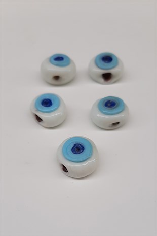 Calfs Eye Evil Eye Beads White Color