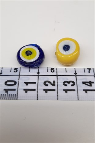Calfs Eye Evil Eye Beads Colored Flat