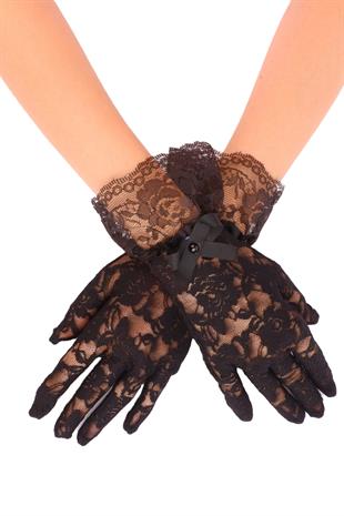 Dantelli Bilek Boy Gelin Eldiveni