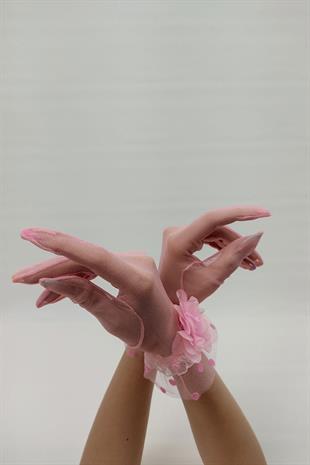 الجملة لاسي الزهور منقوشة قفازات الزفاف