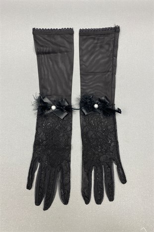 Lace Bridal Gloves and Wedding Hat Face Veils