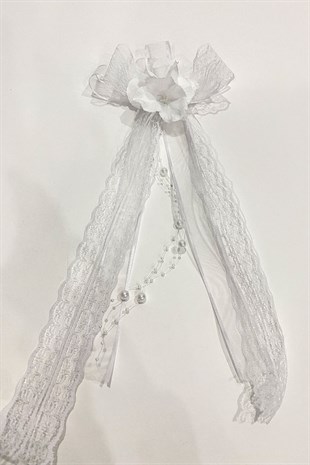 Dantelli İncili Bohça Süsü Bavul Süsü 3 Adet